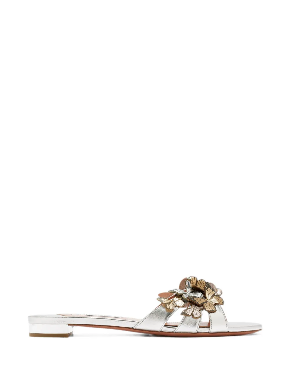Aquazzura Papillon butterfly-embellished sandals Zilver