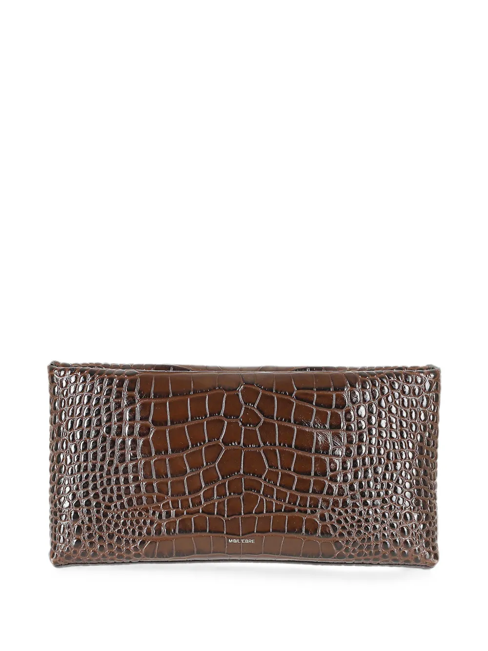 MOULIEBRE Clutch mit Kroko-Effekt - Braun
