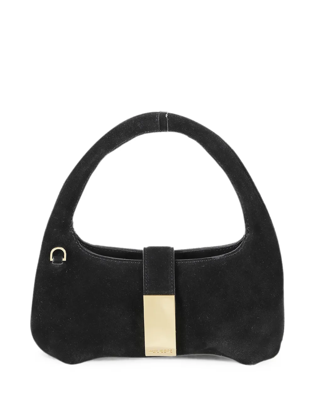 MOULIEBRE logo-plaque suede tote bag - Nero