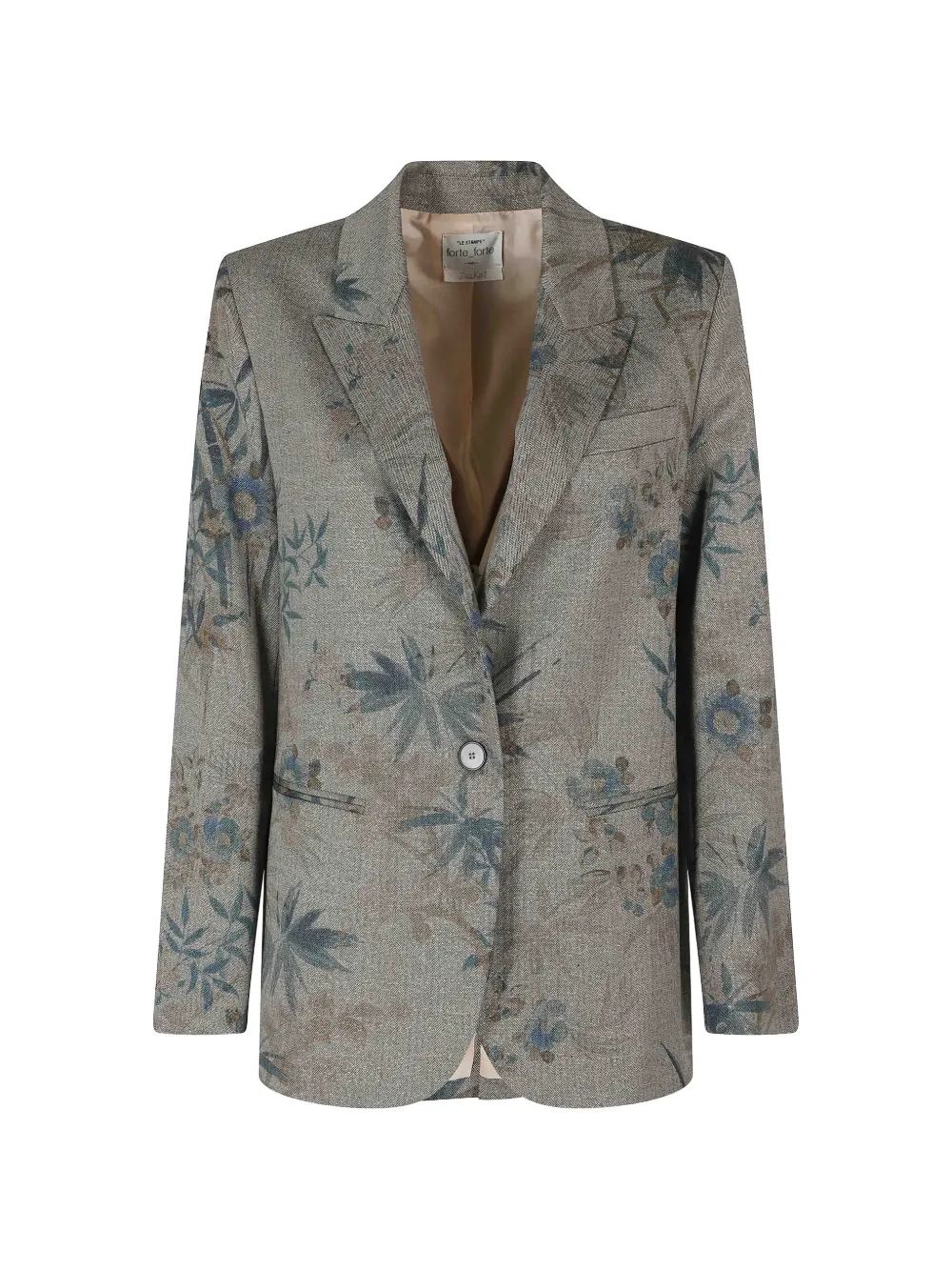 Forte Forte Le Bambou Secret single-breasted blazer - Grey