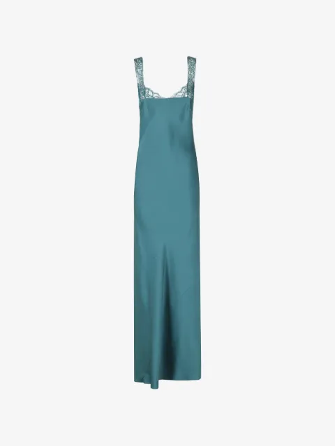 Forte Forte lace-trim satin maxi dress