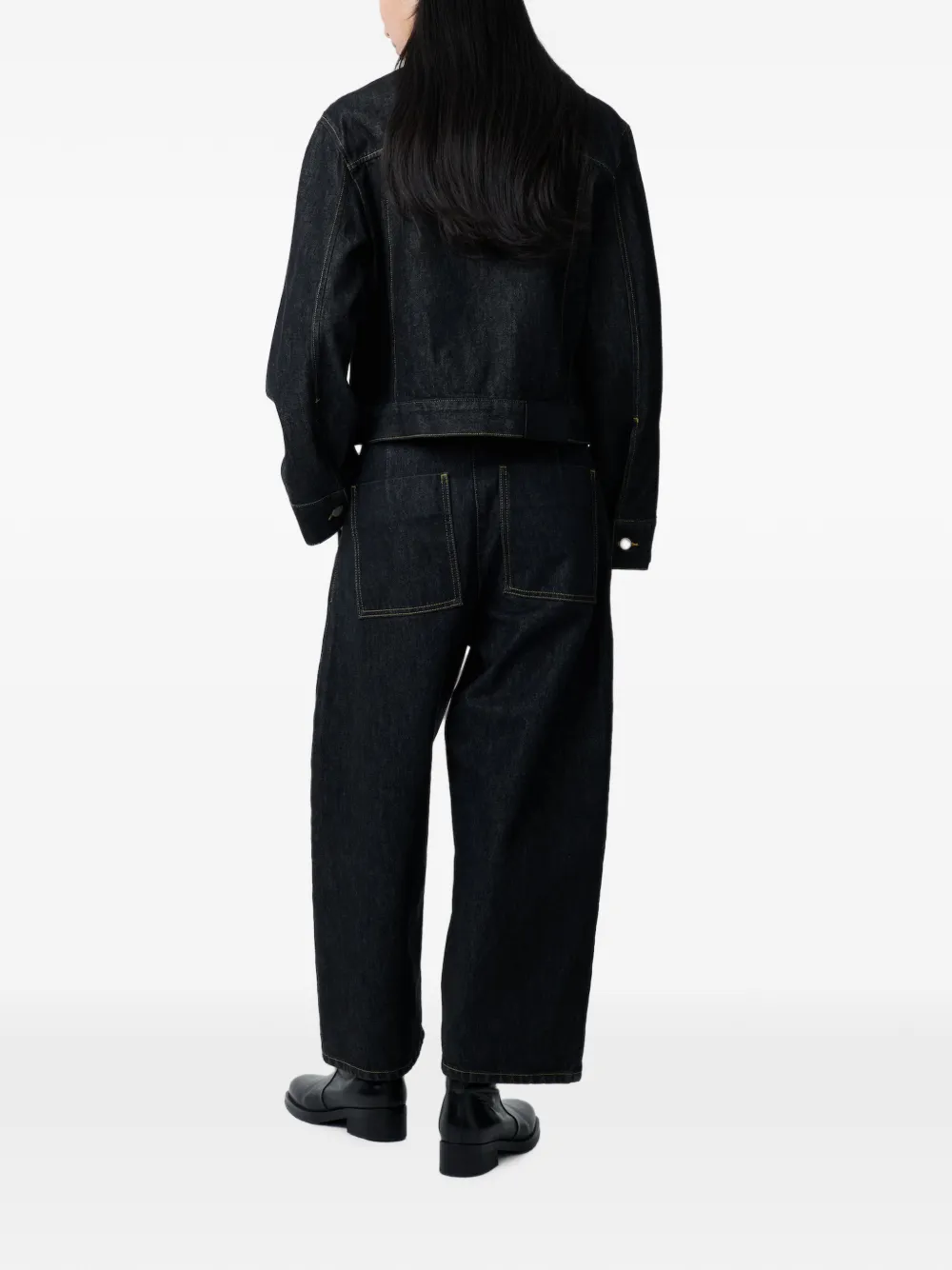 Studio Nicholson Chalco jeans met wijde pijpen Zwart