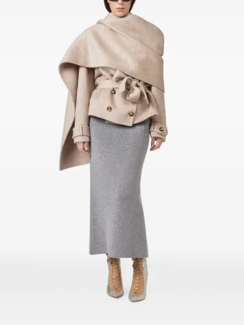 Giuseppe Di Morabito draped belted peacoat