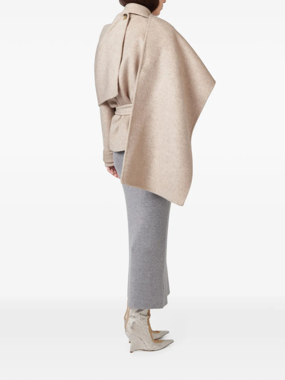 Giuseppe Di Morabito Gedrapeerde sailorjas met ceintuur Beige