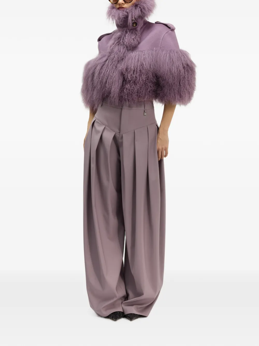 Giuseppe Di Morabito pantalon à taille haute - Violet Giuseppe Di Morabito pantalon à taille haute - Violet