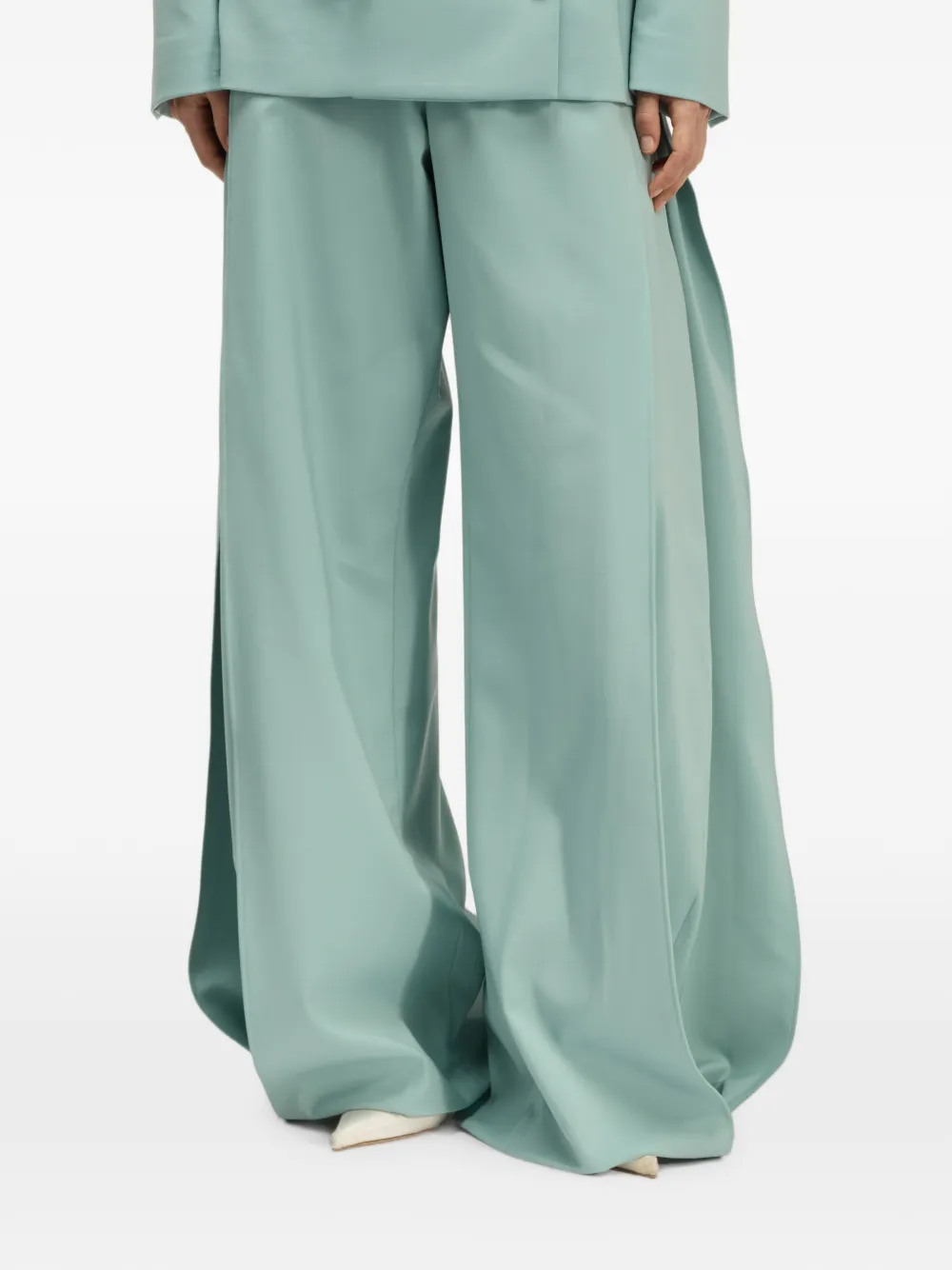 Giuseppe Di Morabito pantalon ample à taille haute - Vert Giuseppe Di Morabito pantalon ample à taille haute - Vert