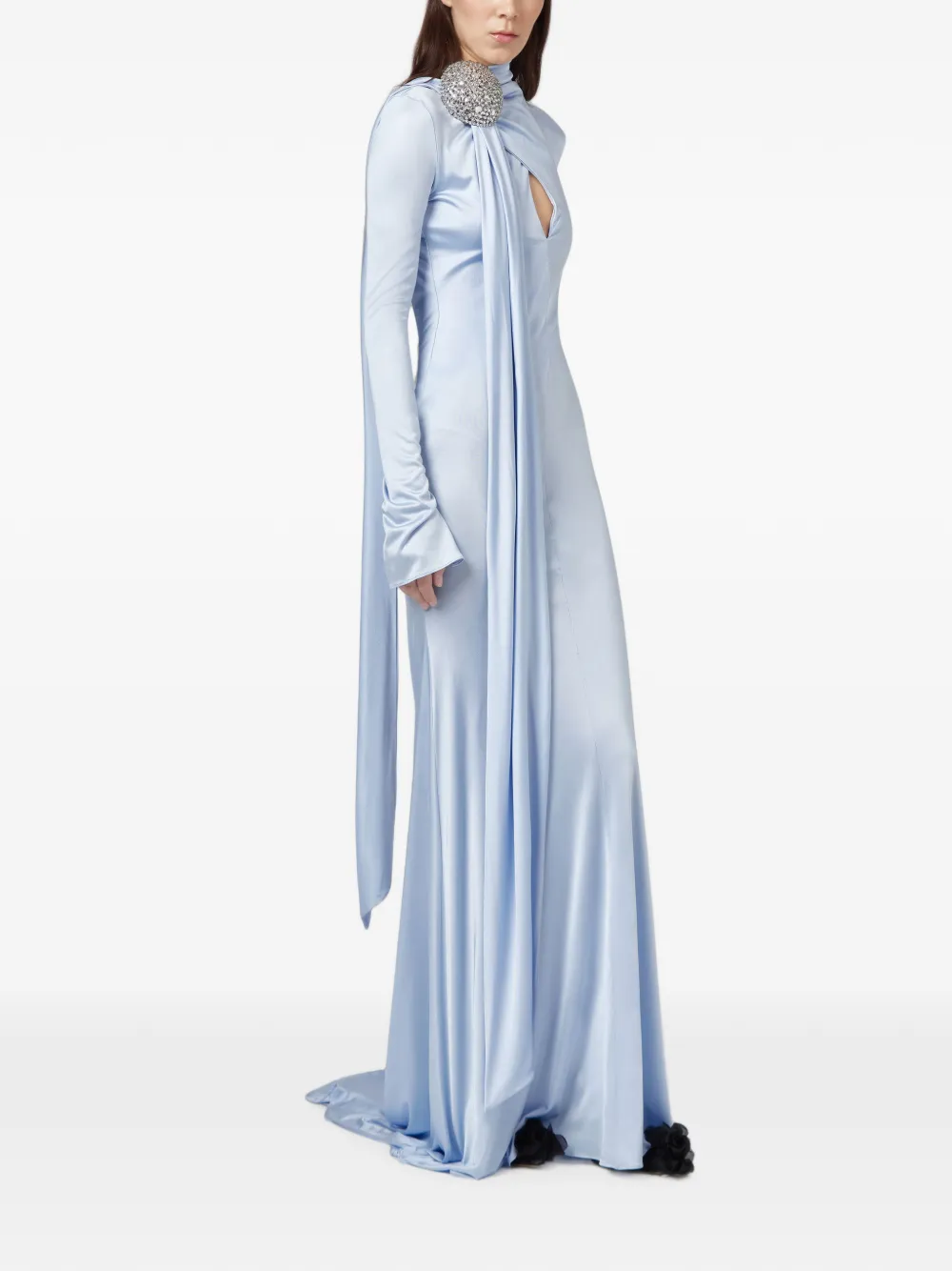 Giuseppe Di Morabito Maxi-jurk verfraaid met kristallen Blauw