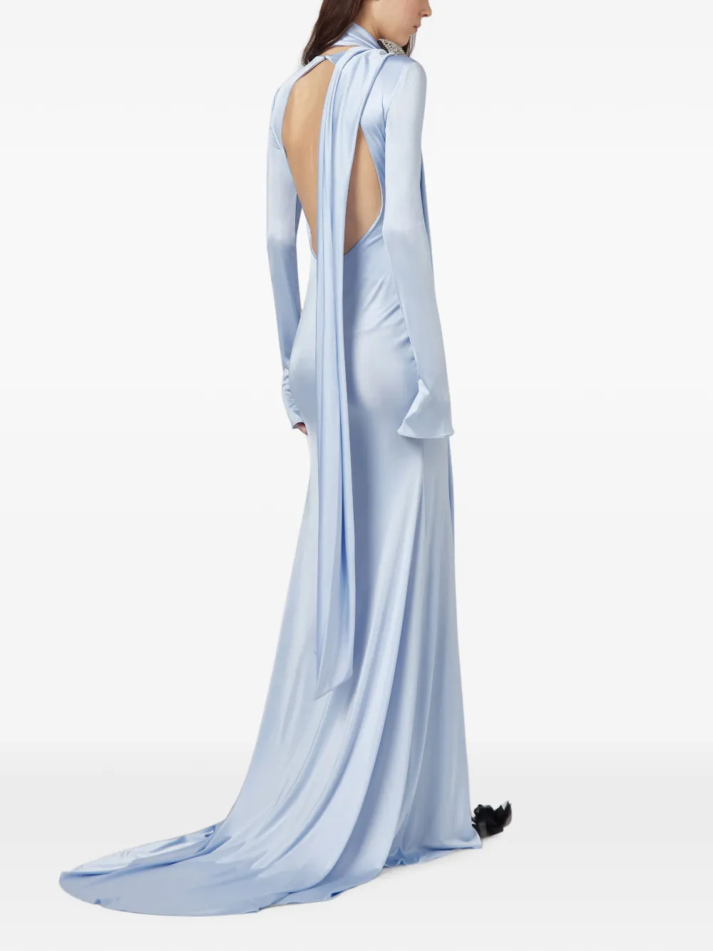 Giuseppe Di Morabito Maxi-jurk verfraaid met kristallen Blauw