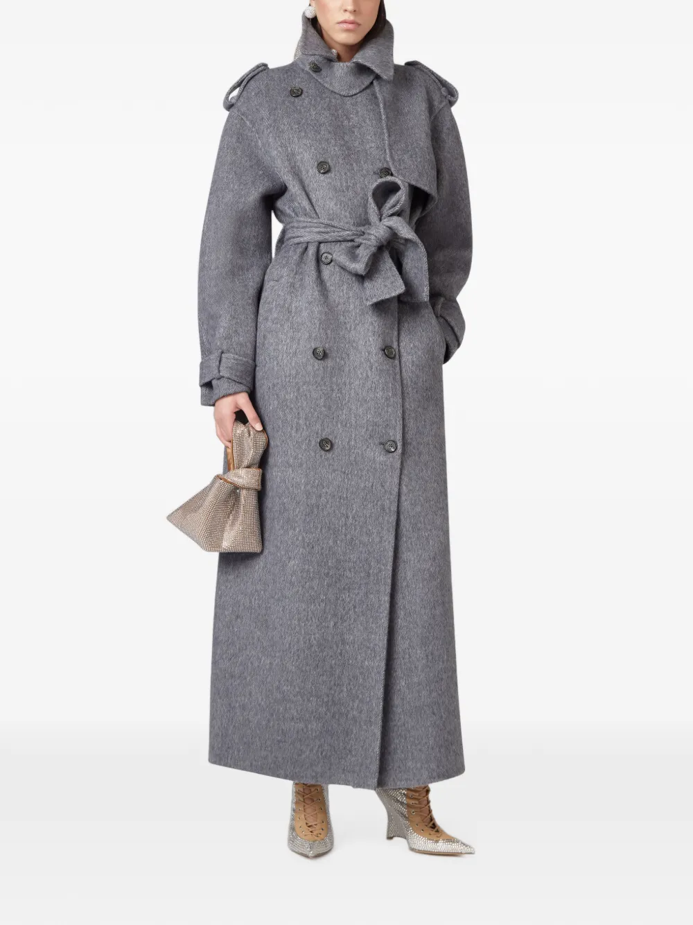Giuseppe Di Morabito double-breasted belted coat - Grigio