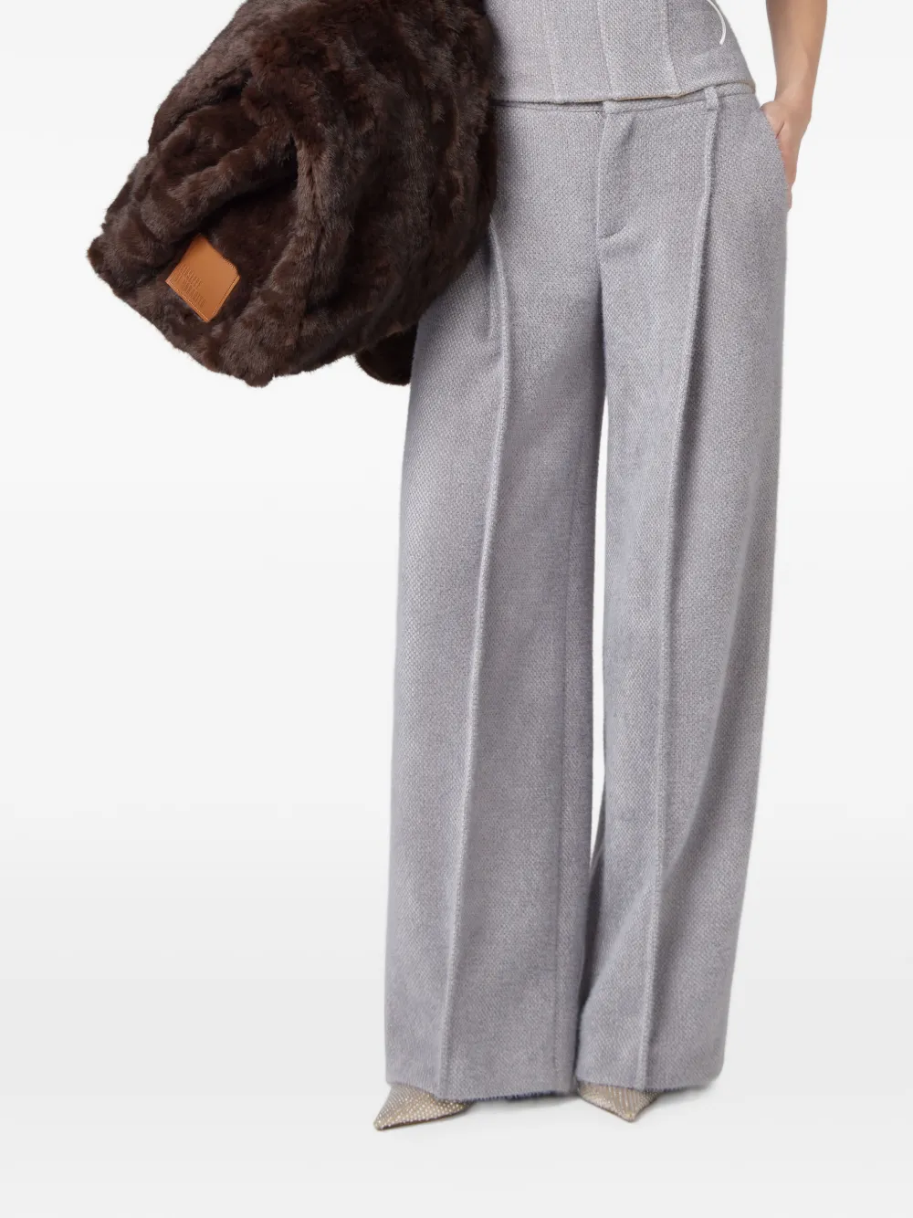 Giuseppe Di Morabito pleated wide-leg trousers - Grey