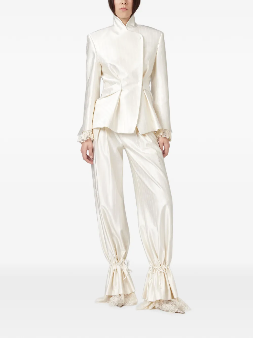 Giuseppe Di Morabito Gestreepte broek met trekkoorden Beige