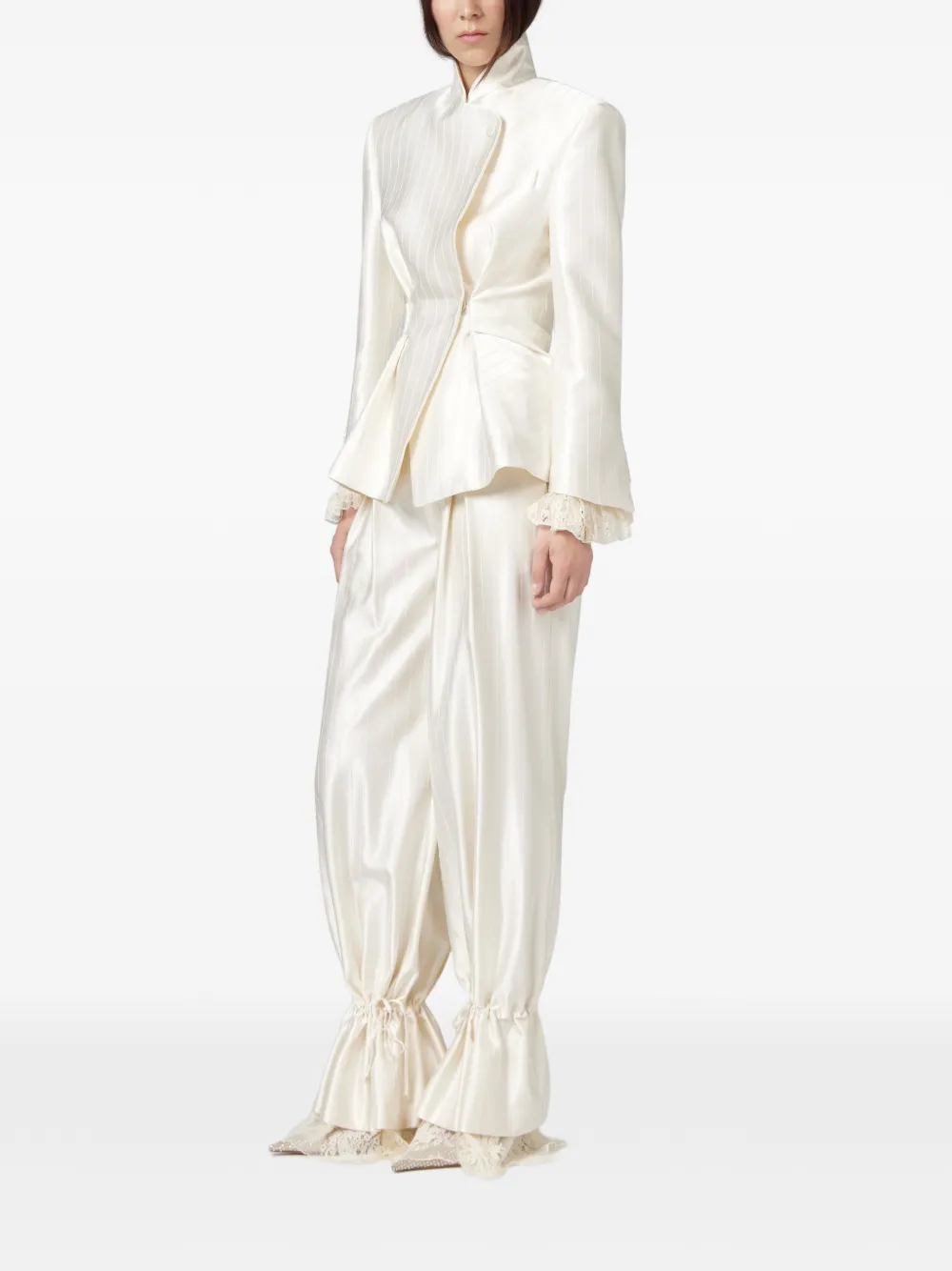 Giuseppe Di Morabito Gestreepte broek met trekkoorden Beige