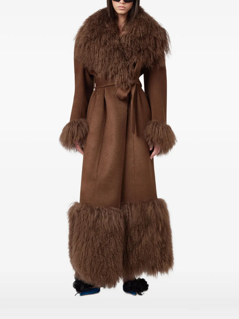 Giuseppe Di Morabito Mantel mit Shearling - Braun