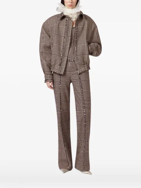 Giuseppe Di Morabito houndstooth-pattern stud-embellished jacket