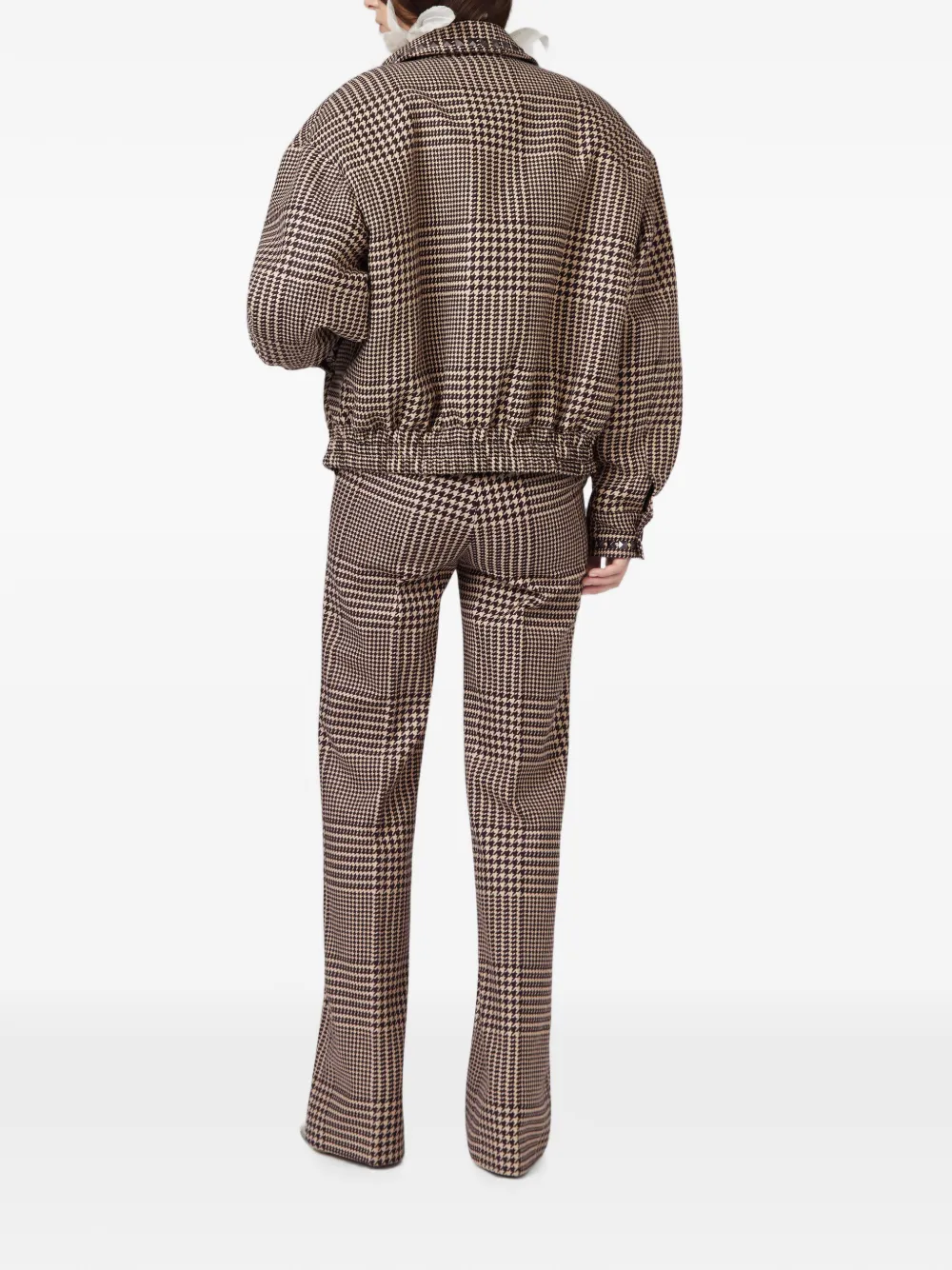 Giuseppe Di Morabito Jack verfraaid met studs en pied-de-poule print Bruin