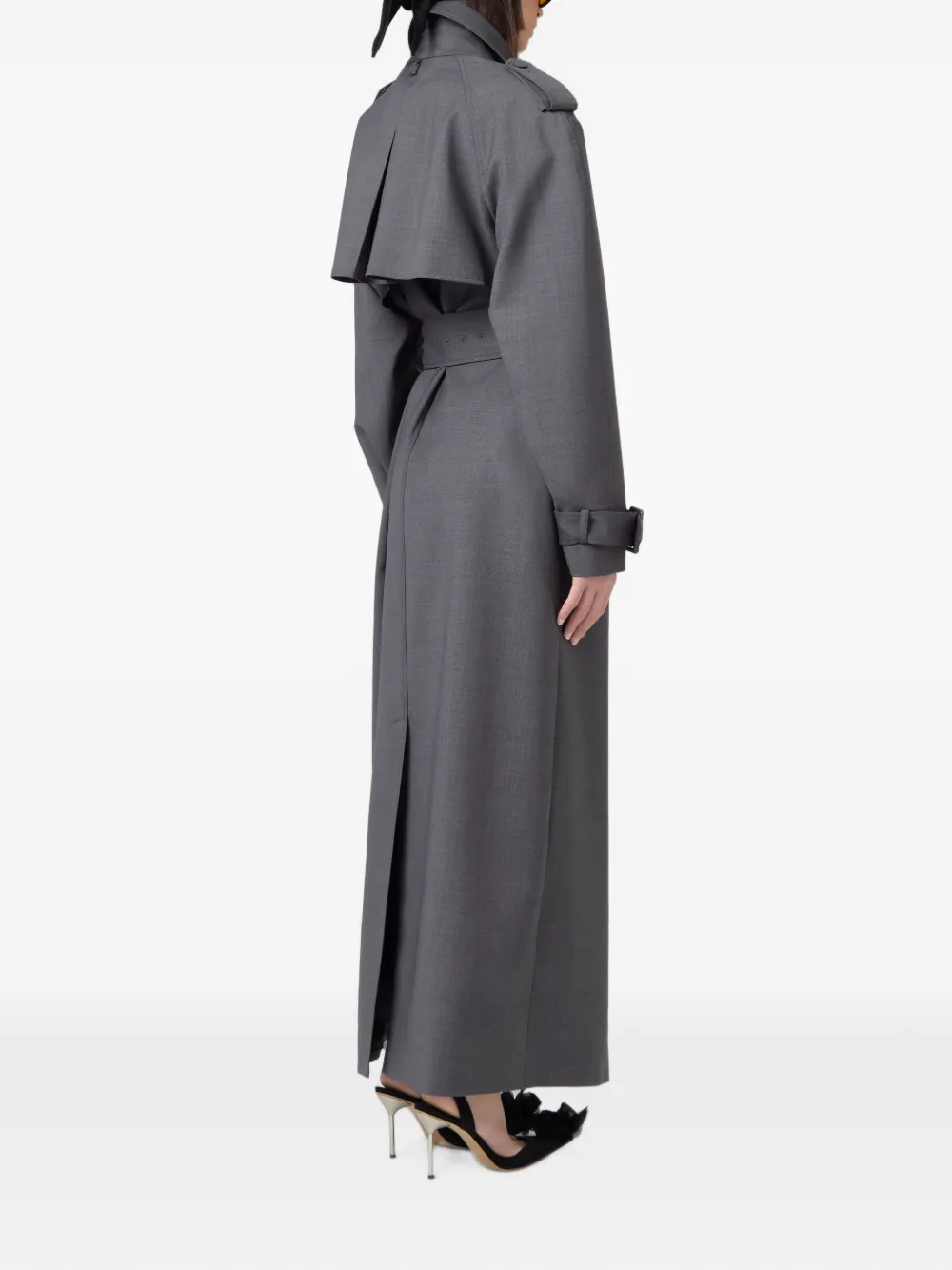 Giuseppe Di Morabito double-breasted belted trench coat Grijs