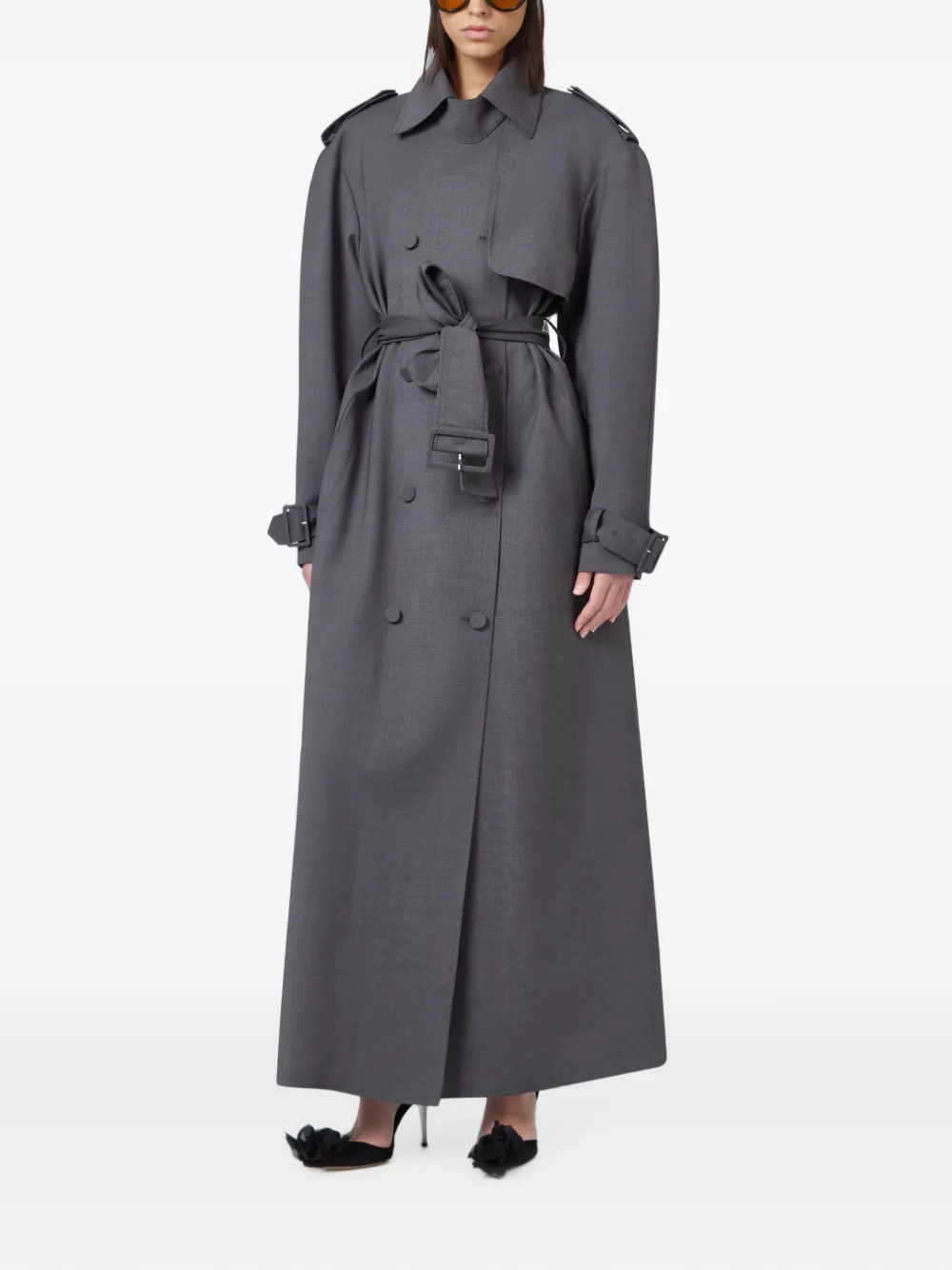 Giuseppe Di Morabito Trench doppiopetto con cintura - Grigio