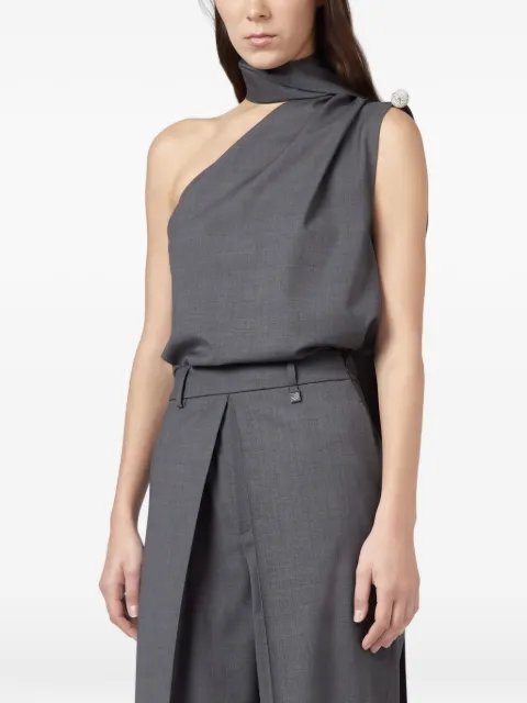 Giuseppe Di Morabito one-shoulder crystal-embellished top
