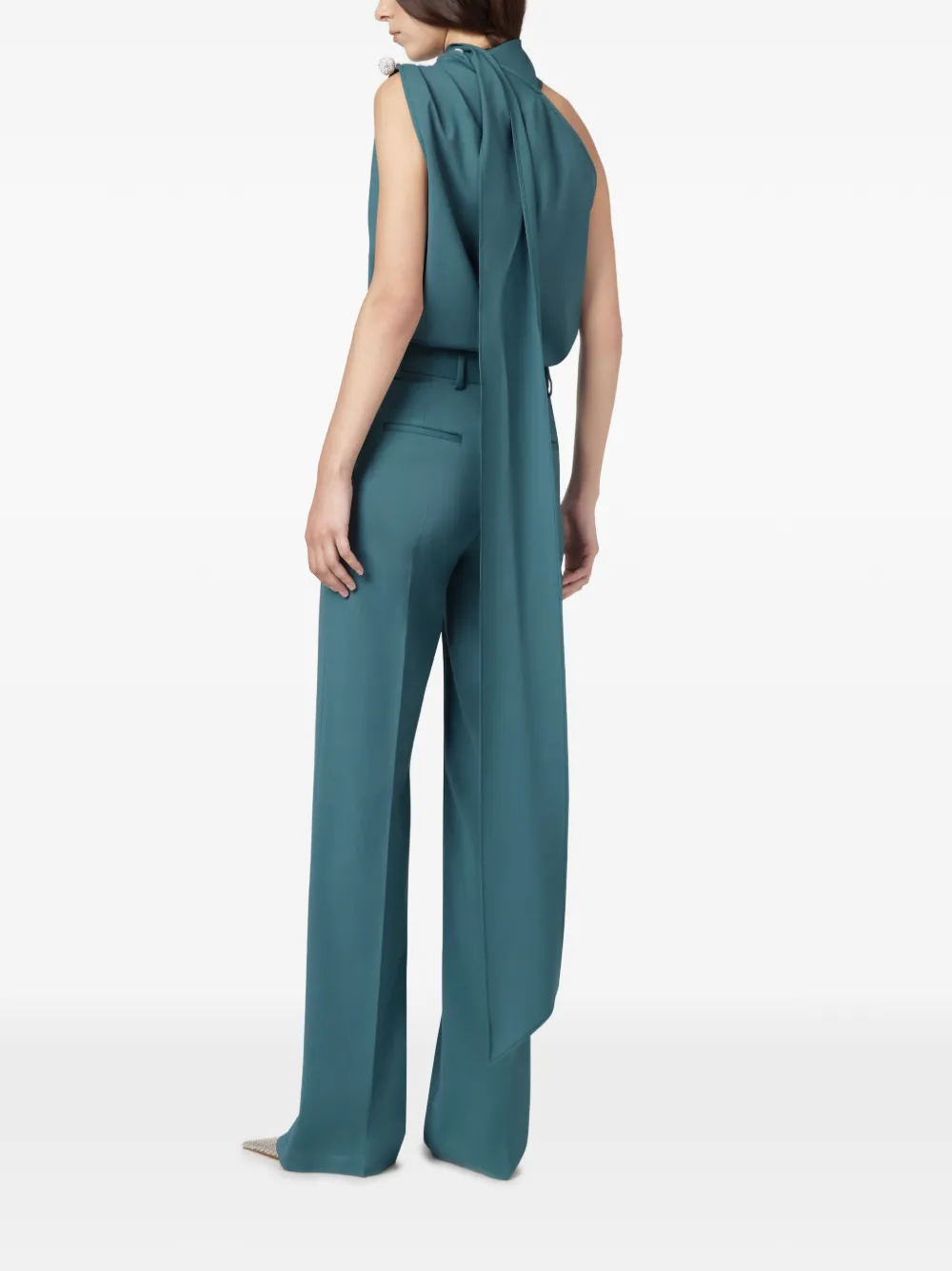 Giuseppe Di Morabito Asymmetrische blouse verfraaid met kristallen Groen