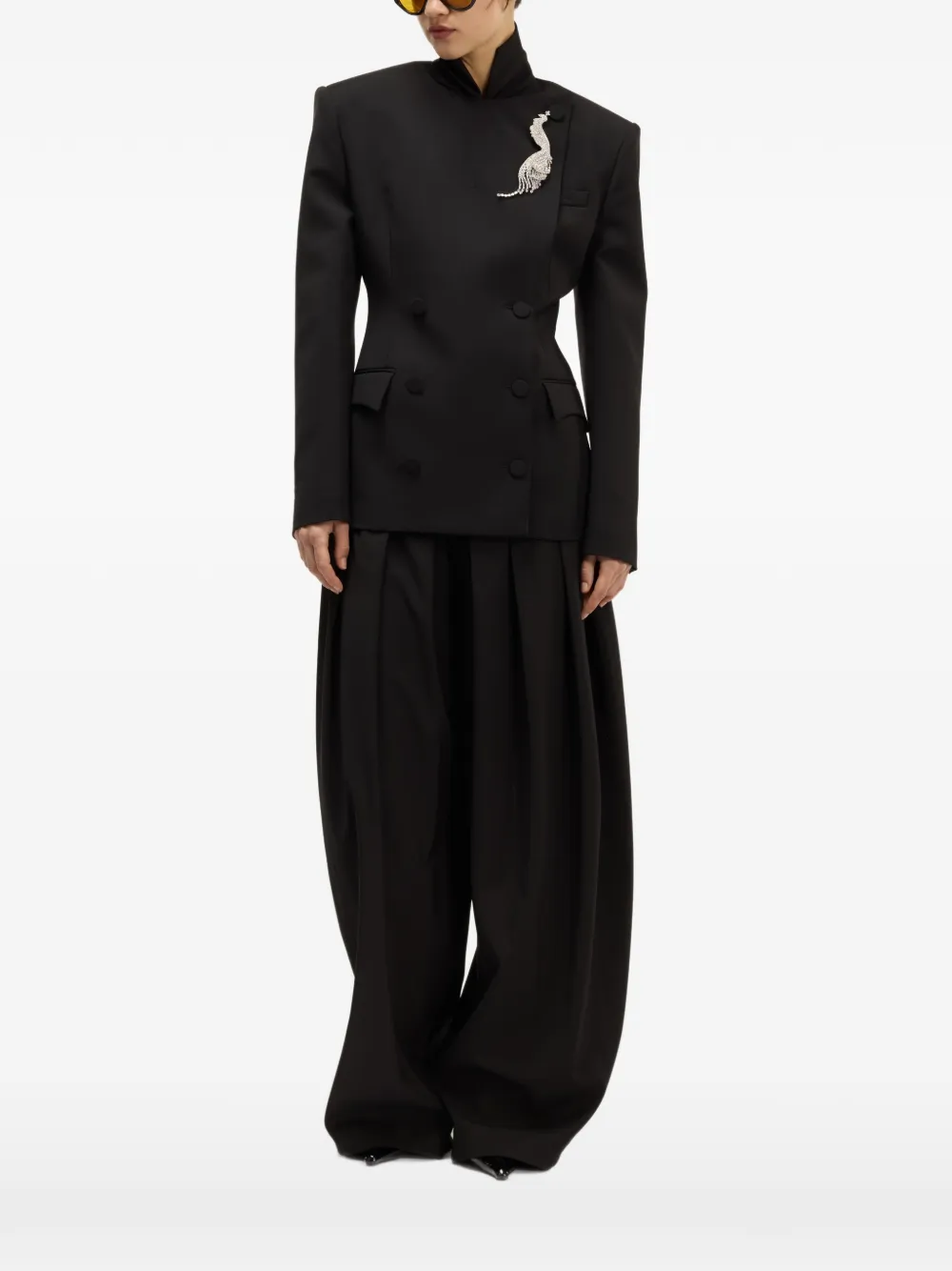 Giuseppe Di Morabito blazer croisé à col montant - Noir