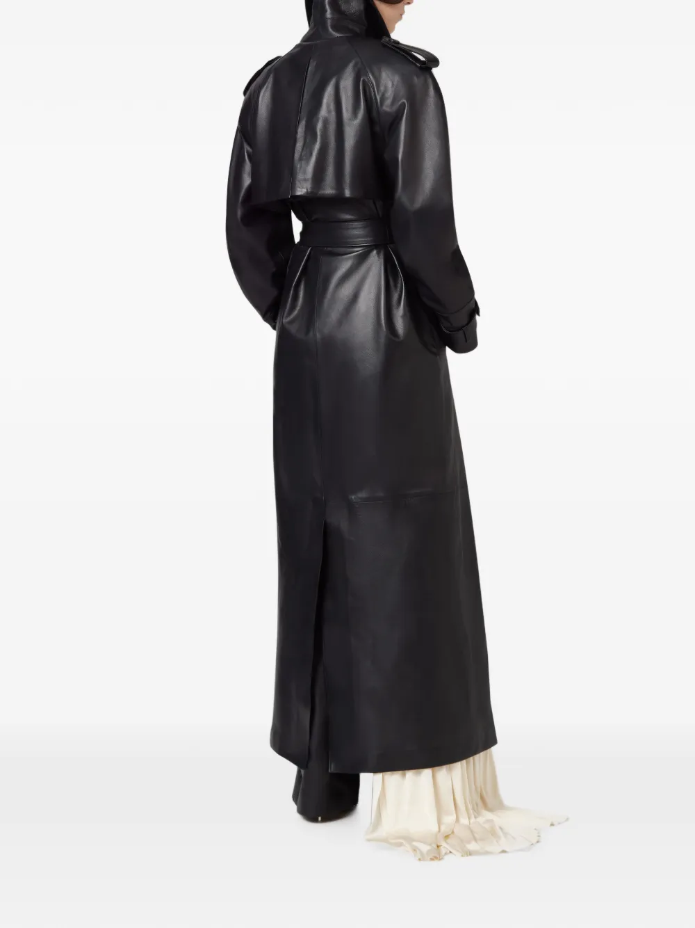 Giuseppe Di Morabito Trenchcoat met dubbele rij knopen en ceintuur Zwart