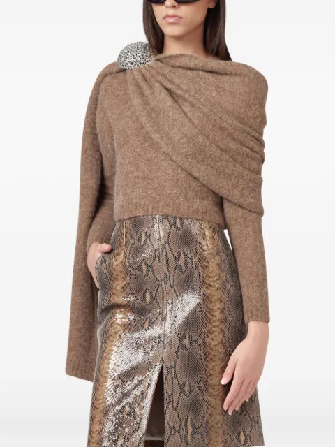 Giuseppe Di Morabito crystal-embellished draped sweater