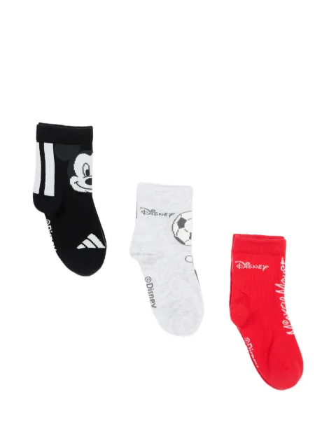 adidas Kids x Disney Mickey Mouse graphic-print socks (set of three)