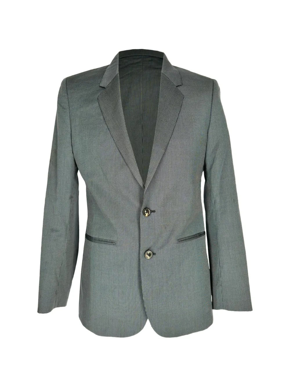 Maison Margiela single-breasted pinstripe blazer - Blu