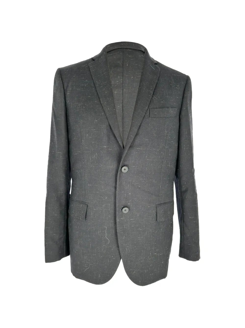 Pre-owned Bottega Veneta Single-breasted Wool Blazer In Grey