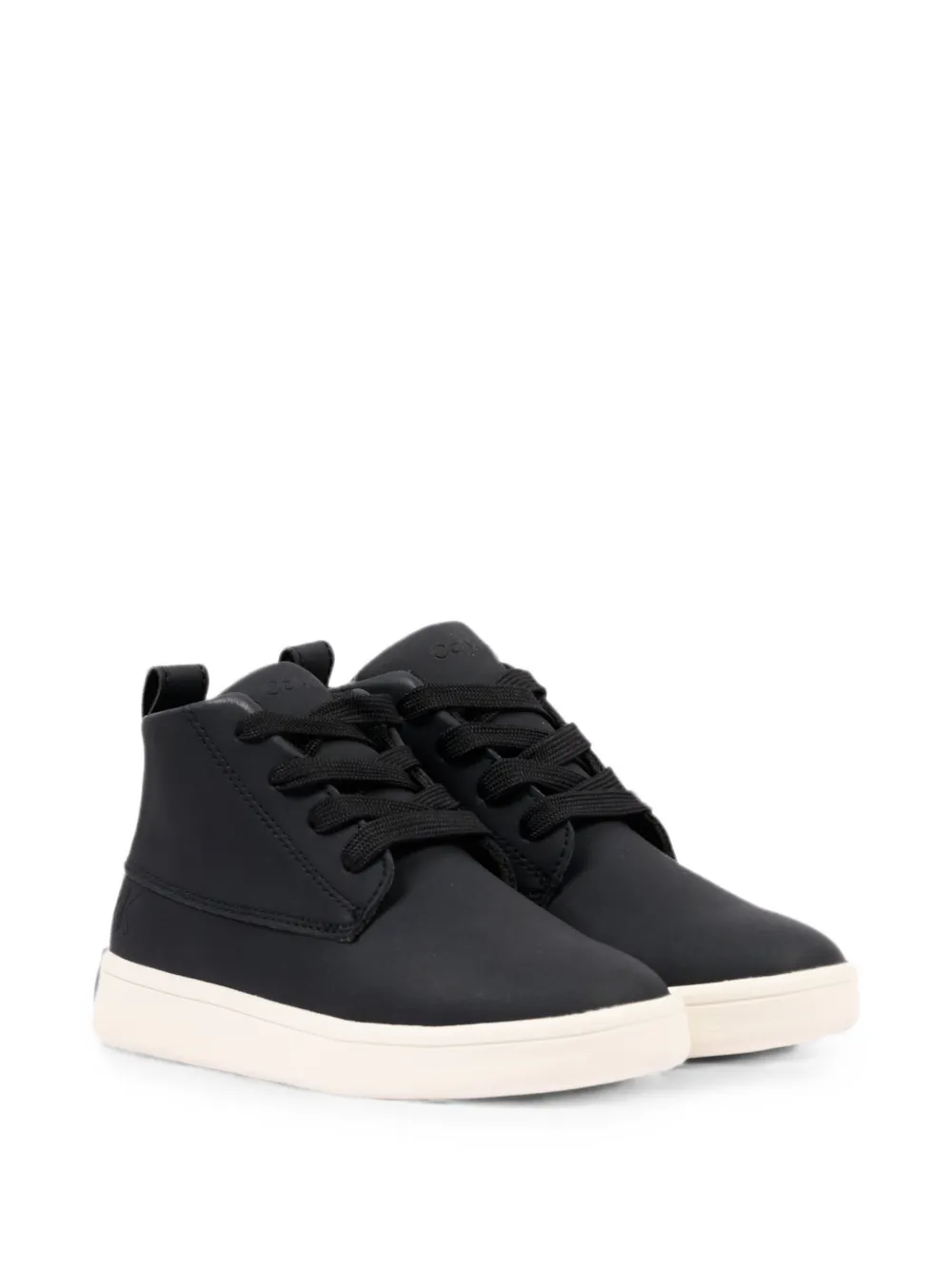 Calvin Klein Kids high-top leather sneakers Zwart