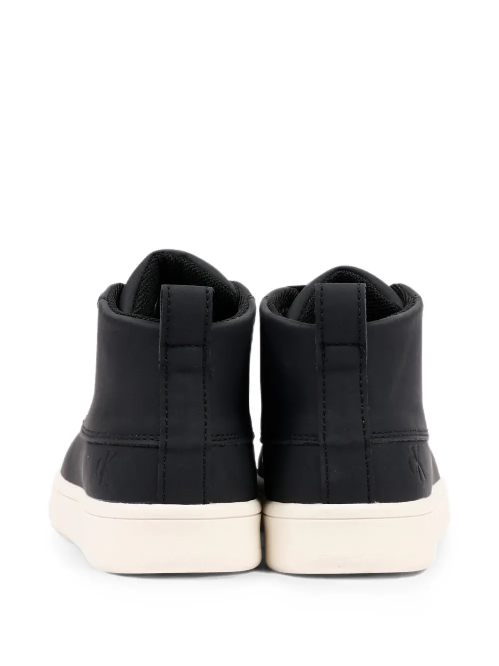 Calvin Klein Kids high-top leather sneakers Zwart