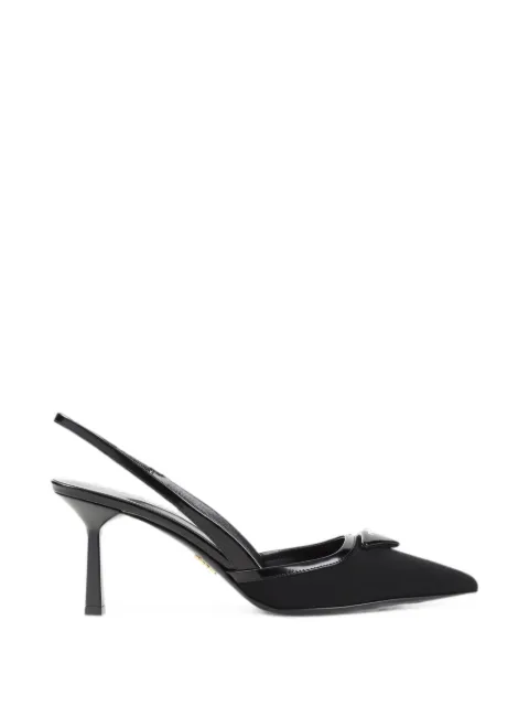 Prada logo-plaque slingback pumps