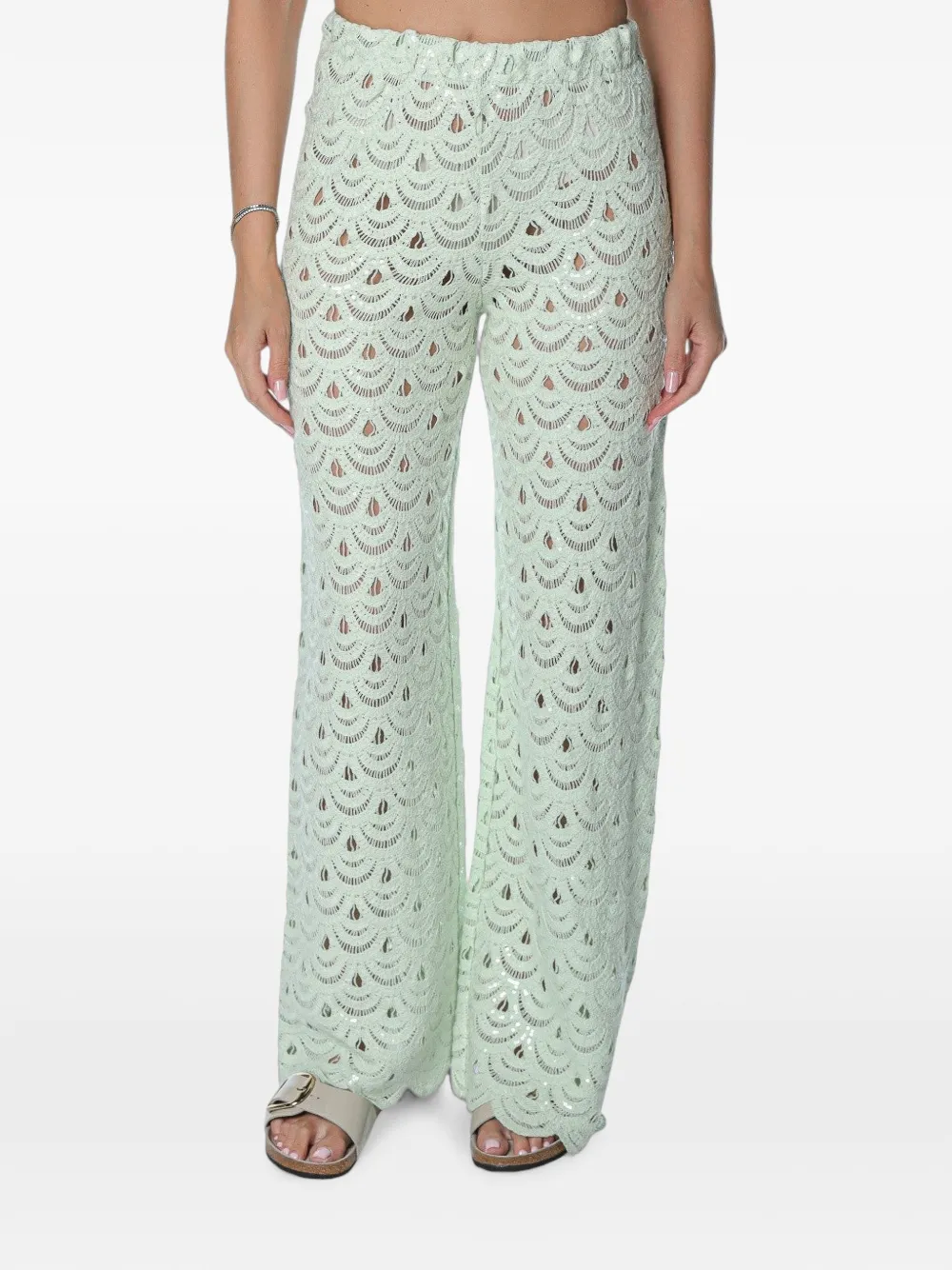 MC2 Saint Barth Inez crochet sequin-embellished trousers · XS