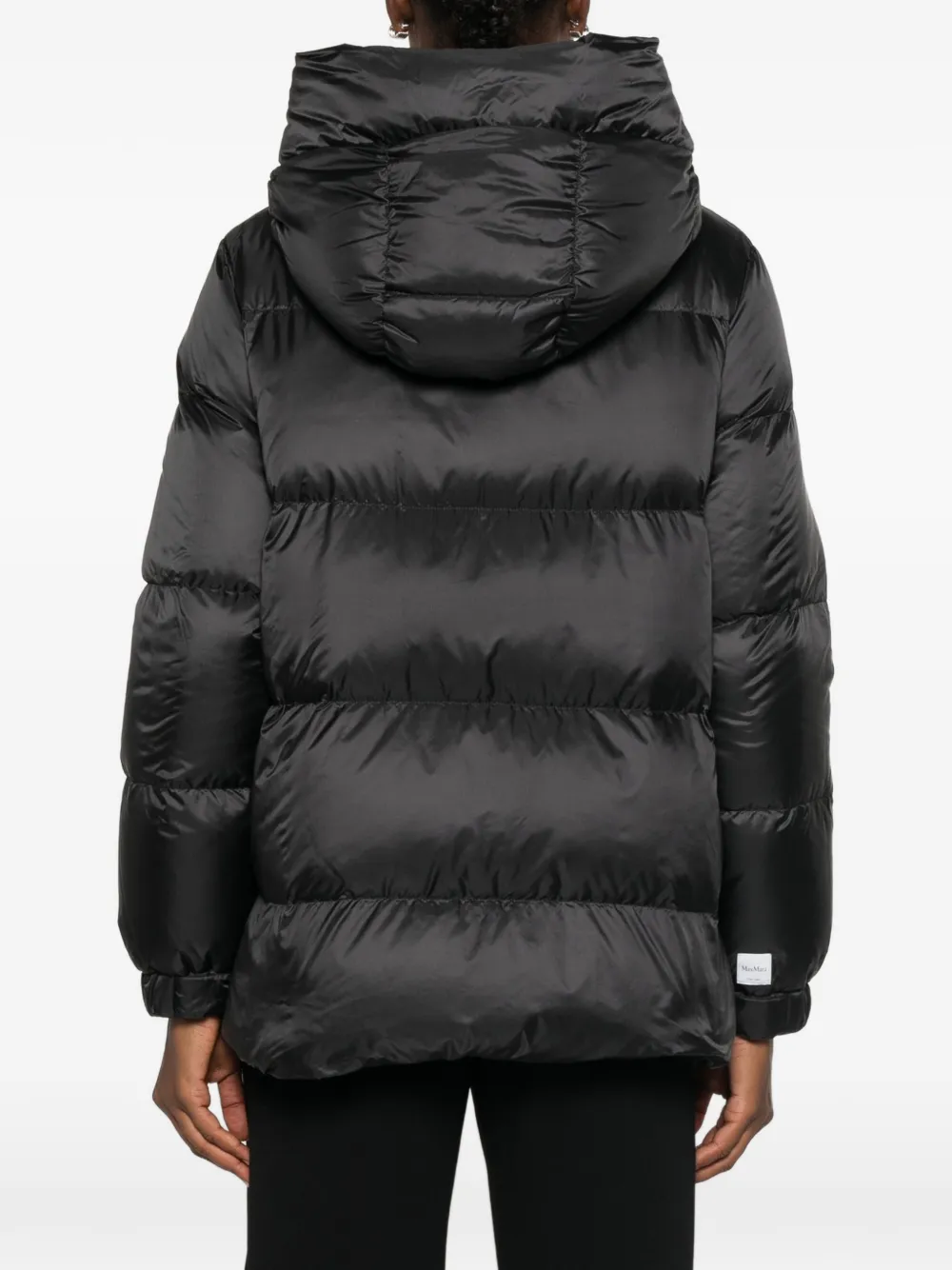 Max Mara Seia gewatteerde jas met capuchon Zwart