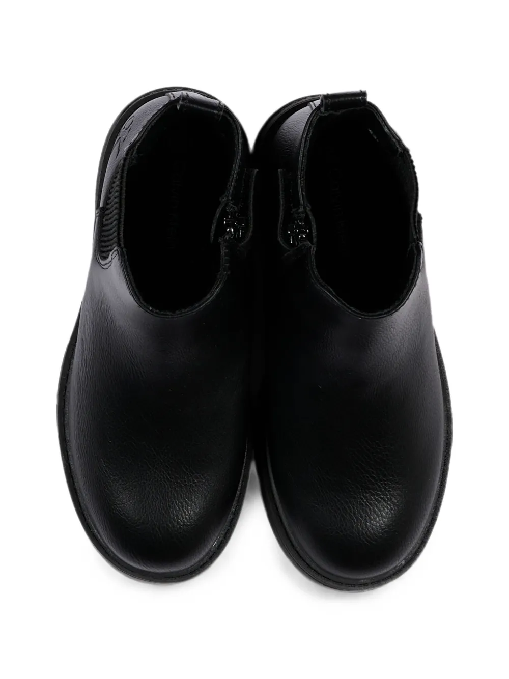 Calvin Klein Kids logo-debossed side-zip chelsea boots Zwart