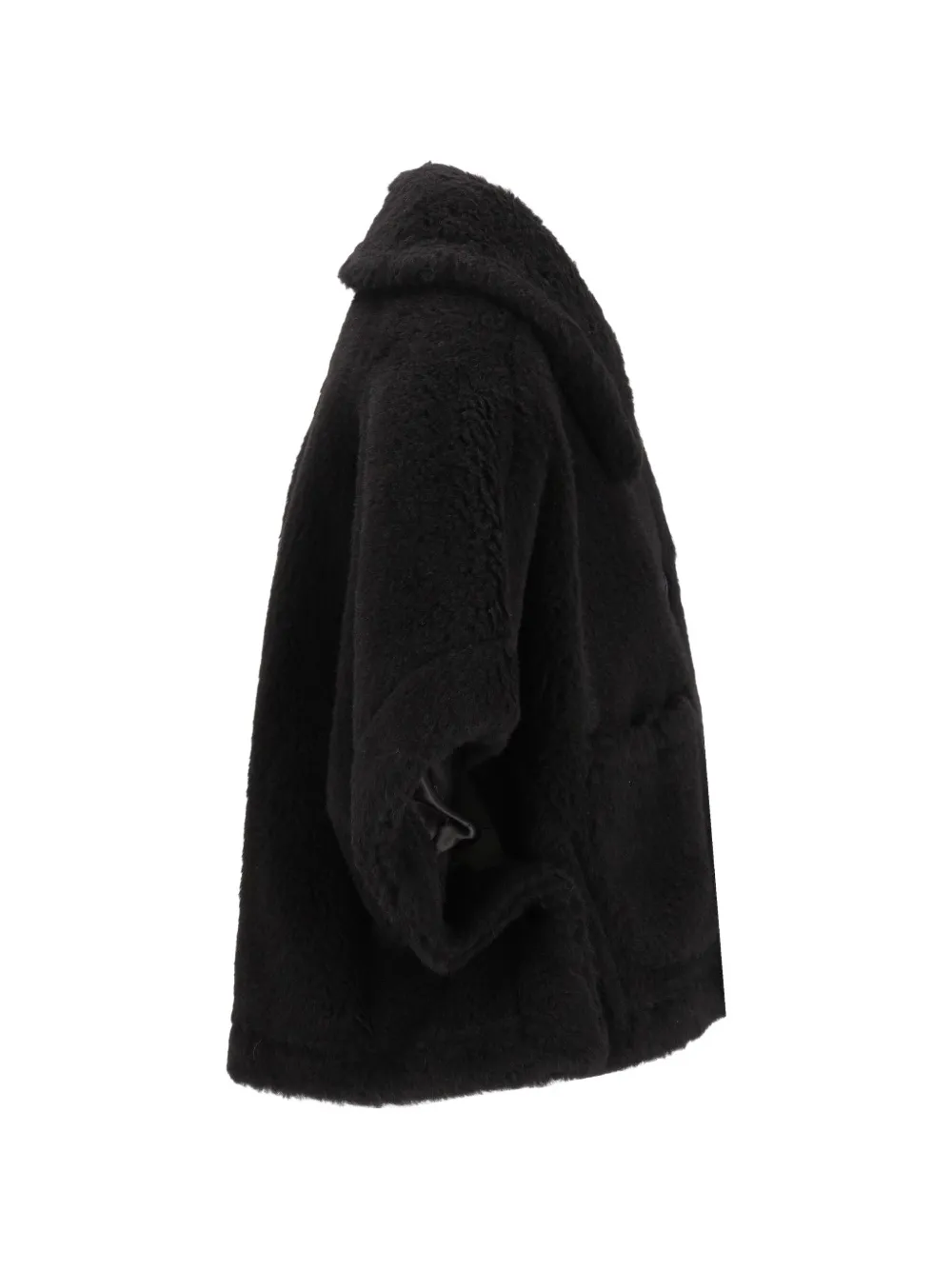 Max Mara Teddy cape met knopen Zwart