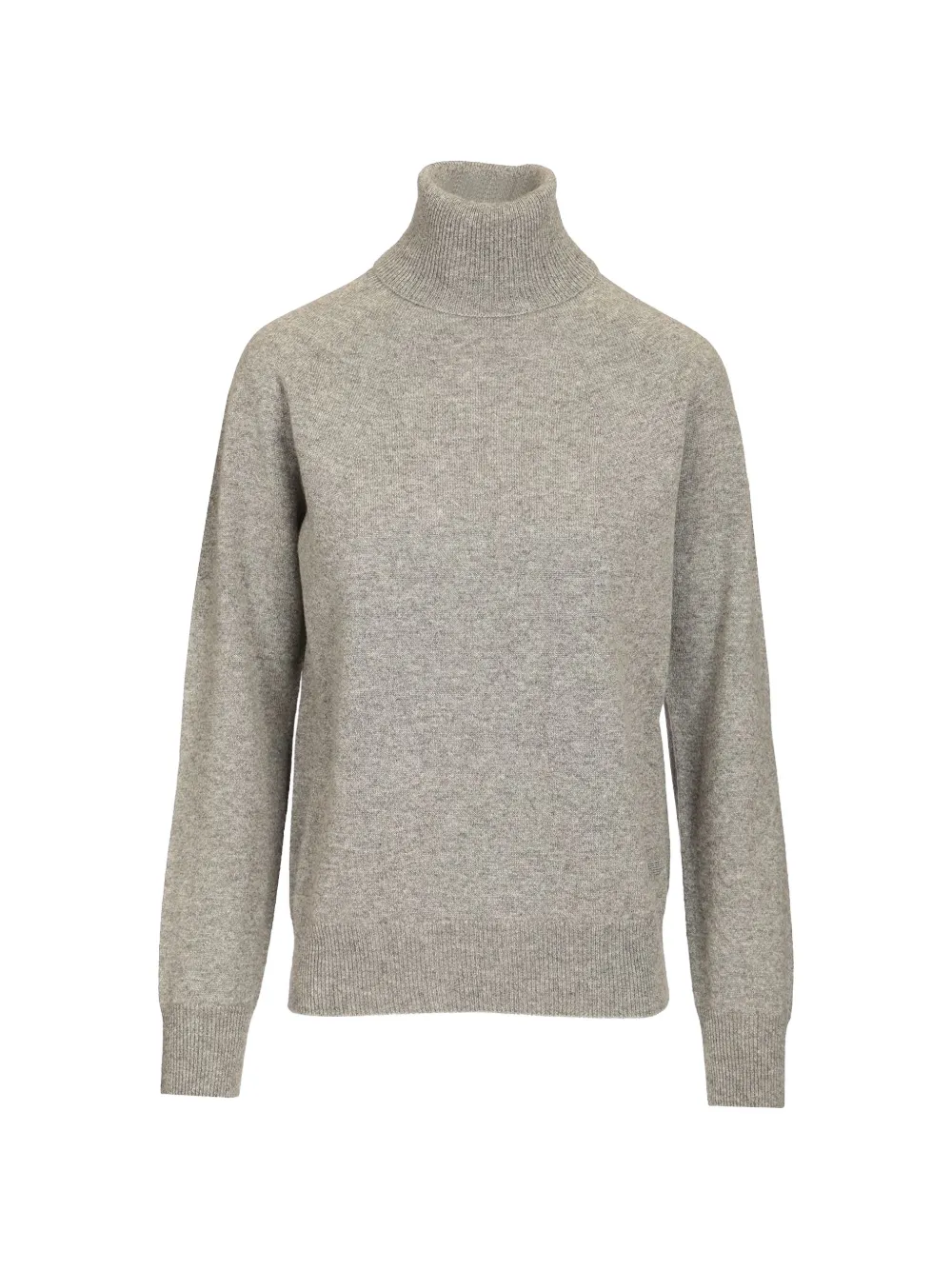 Emporio Armani logo-embroidered roll-neck sweater - Grey