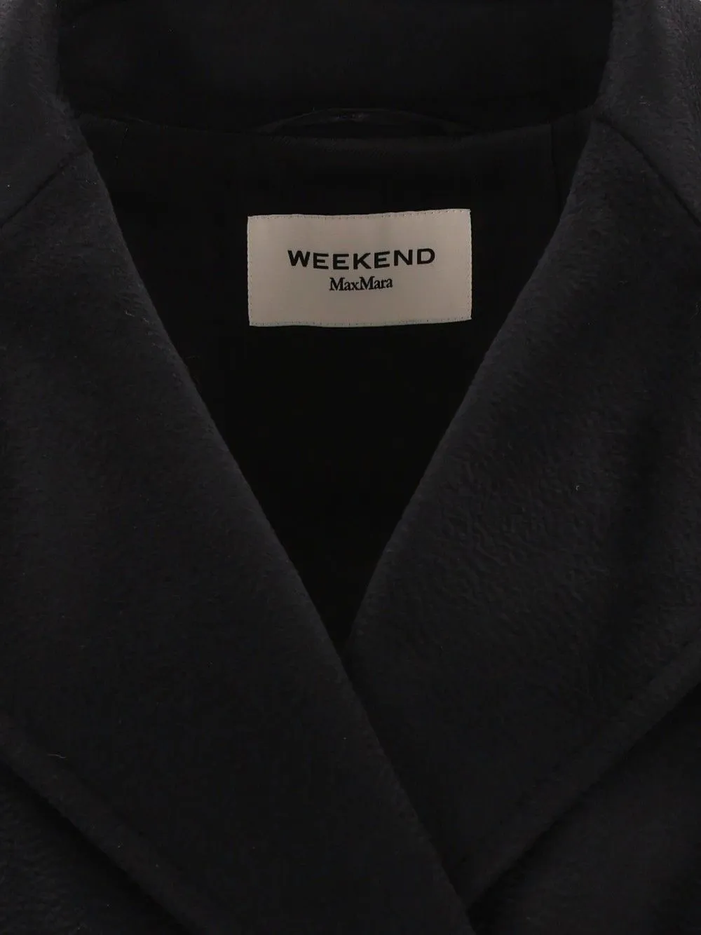 Weekend Max Mara Jas met ceintuur en dubbele rij knopen Zwart