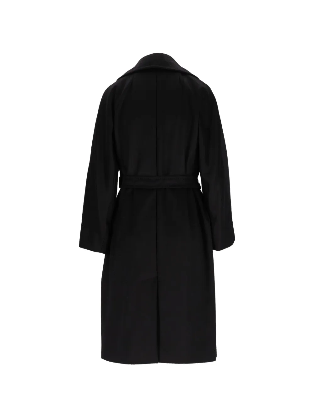 Weekend Max Mara Jas met ceintuur en dubbele rij knopen Zwart