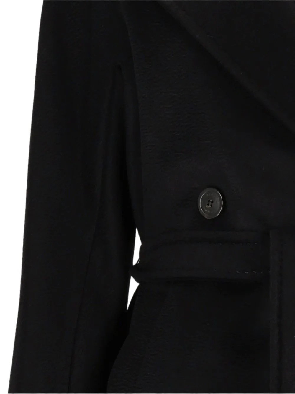Weekend Max Mara Jas met ceintuur en dubbele rij knopen Zwart