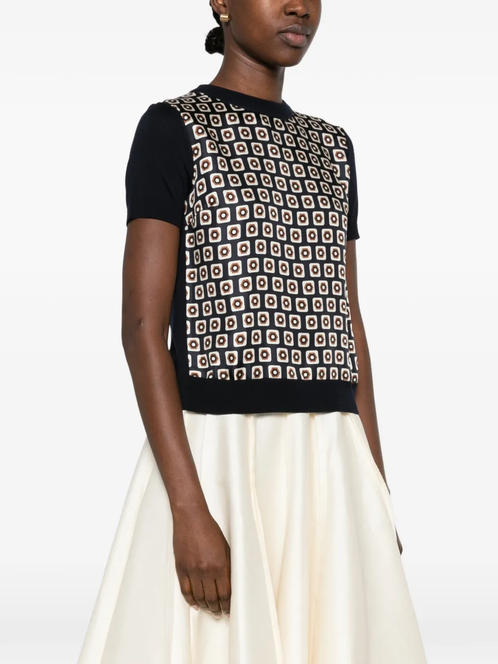 'S Max Mara T-shirt met geometrische print Blauw