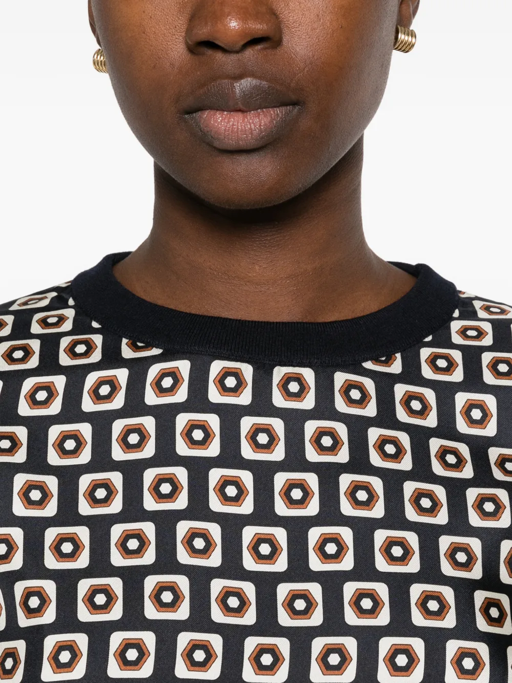 'S Max Mara T-shirt met geometrische print Blauw