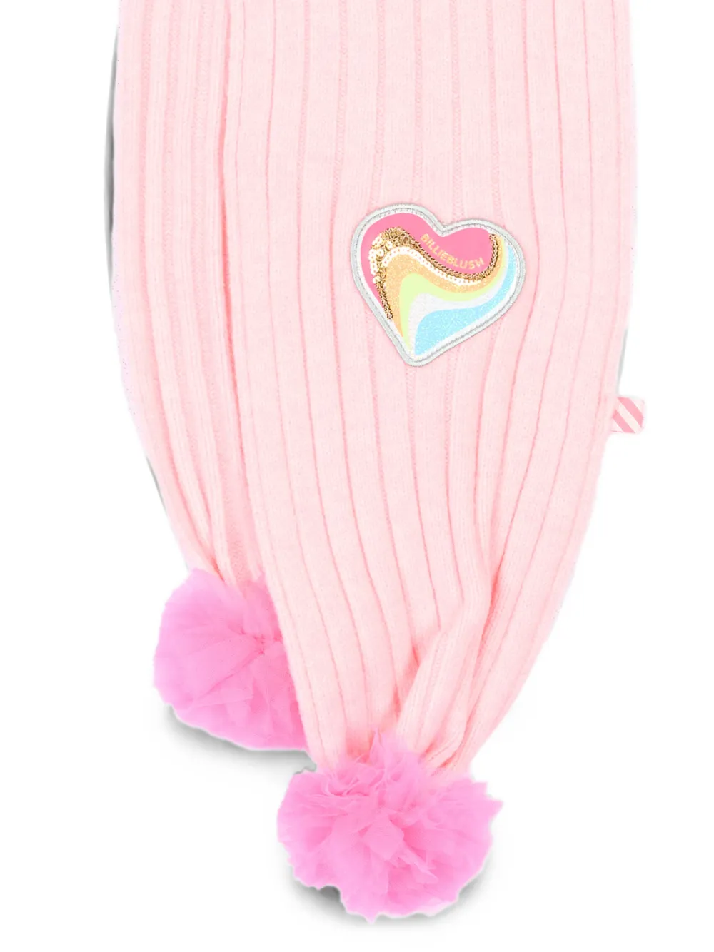 Billieblush Geribbelde sjaal met pompon Roze