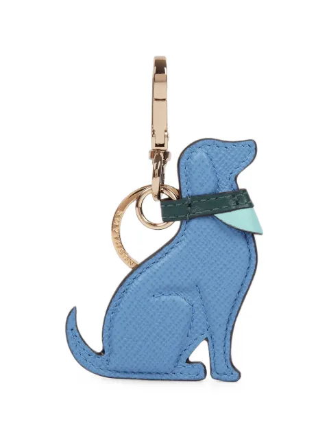 Smythson Panama dog-shaped keyring