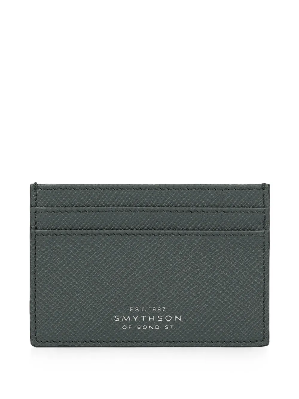 Smythson Flaches Panama Kartenetui - Grün