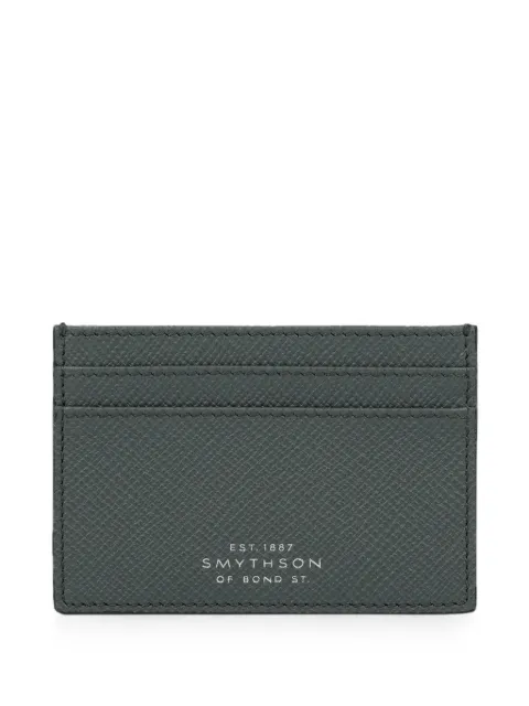 Smythson tarjetero de cuero Panama
