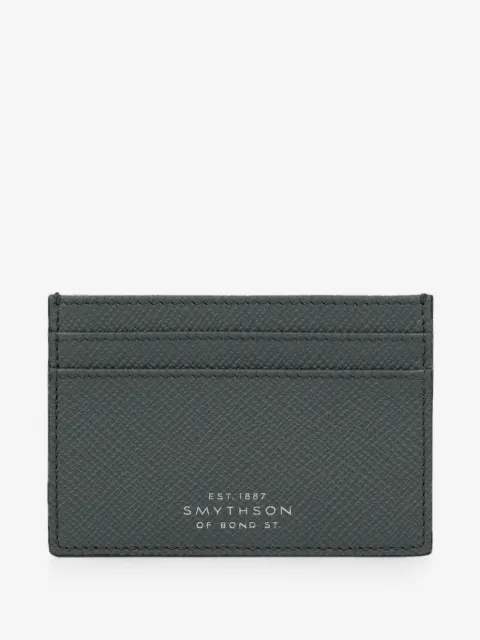 Smythson Panama-leather flat card holder