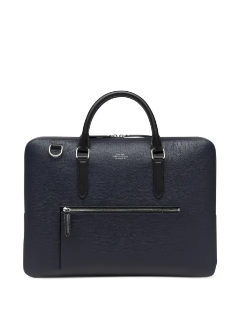 Smythson Ludlow zip-front laptop bag