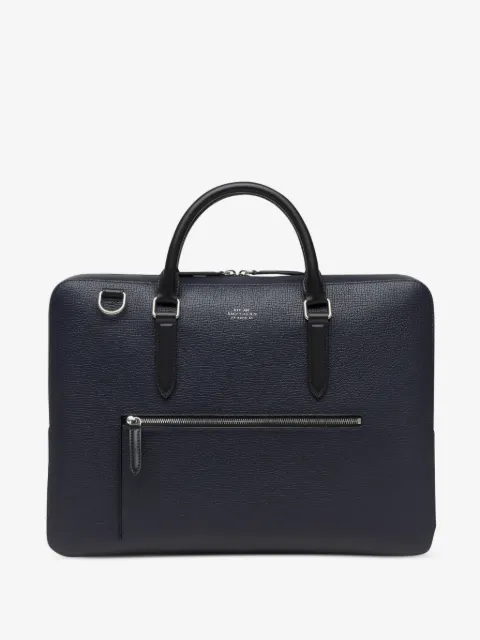 Smythson Ludlow zip-front laptop bag