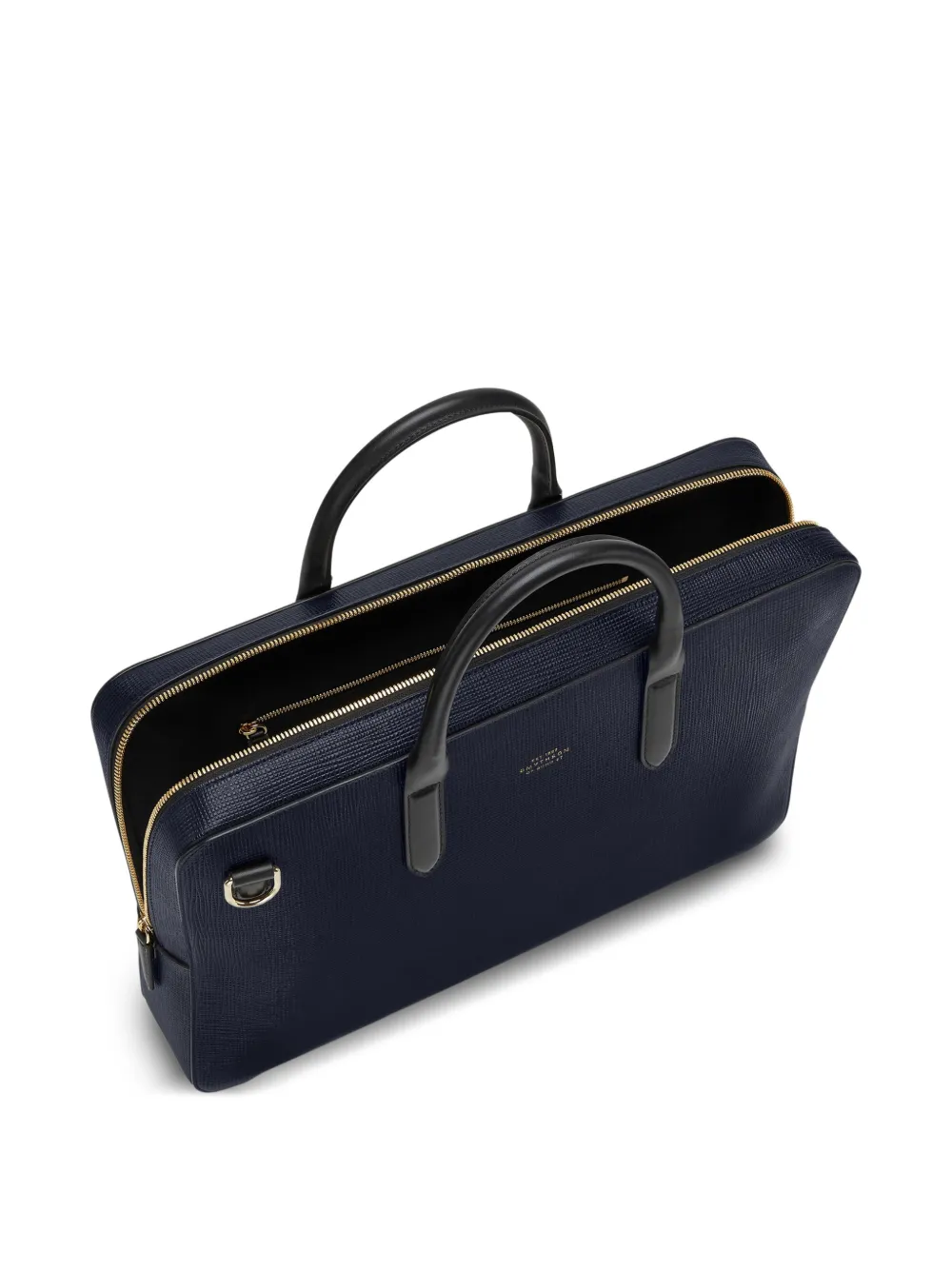 Smythson Panama slim-fit aktetas Blauw